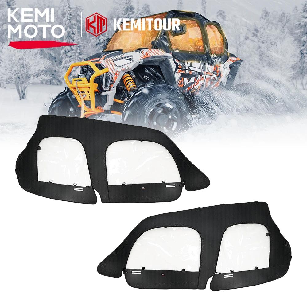 KEMIMOTO UTV Soft Upper Door Set Kit Cab Enclosure #2884332 Compatible with Polaris RZR XP 4 1000 / RZR XP 4 Turbo 2014-2023