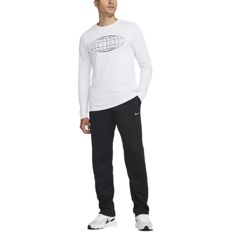 Nike Einfarbige, bestickte, fleecegefütterte Sweatpants mit elastischem Bund Herrenhosen Schwarz DQ4857-010
