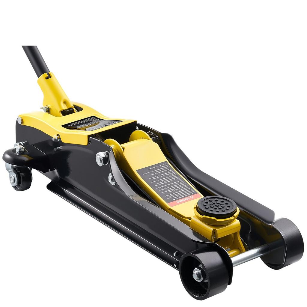 Low Profile Floor Jack, 2.5 Ton Capacity, Steel Racing Floor Jack with Single Piston Quick Lift Pump & Raised Saddle, Hydraulic Trolley Car Lift for