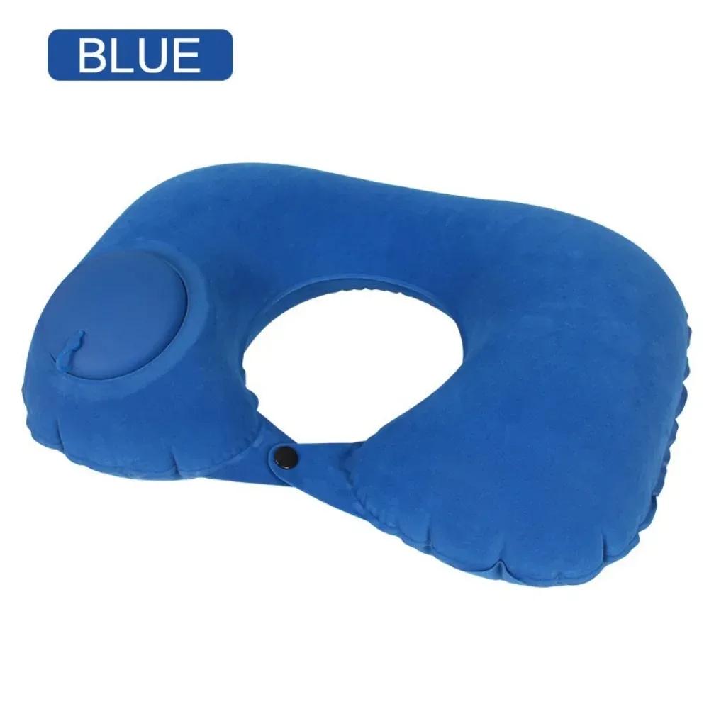 

Inflatable U-Shaped Neck Pillow - Lightweight, Waterproof Travel Support, Built-in Pump, Ideal for Airplane, Car & Outdoor Naps