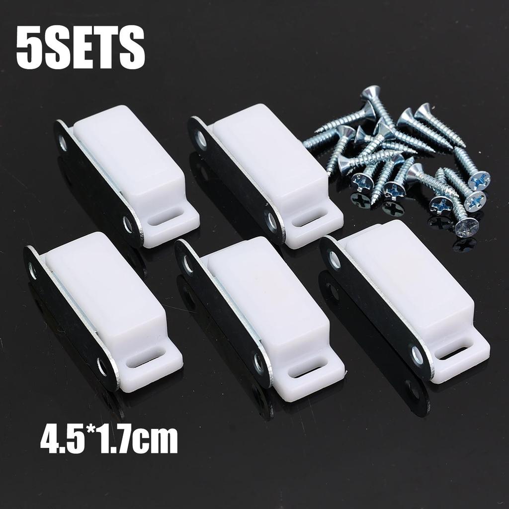 Kitchen Magnetic Cabinet Door Catch with Mounting Screw Furniture Cupboard Drawer Closures Latches Magnet Snap Door Lock Catches