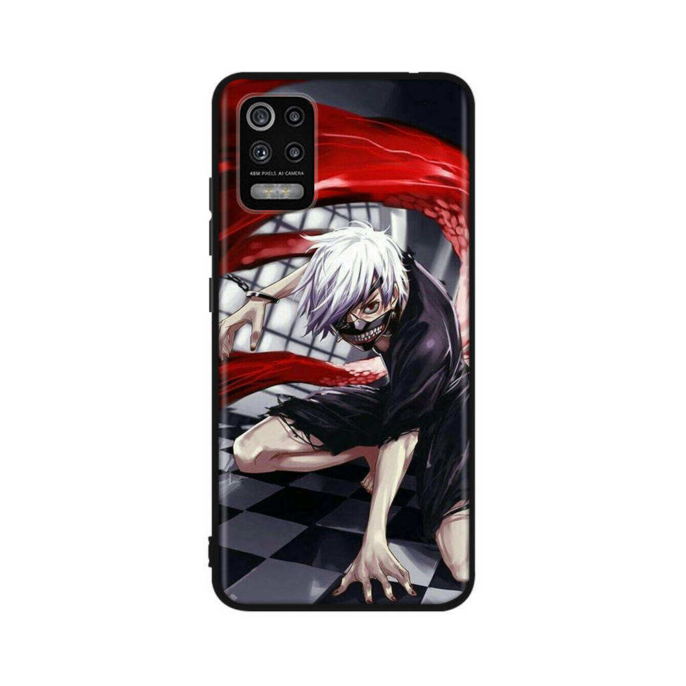 DT4 Tokyo Ghost Ken Pouzdro pro Xiaomi Poco X6 X4 M5 M6 F5 F6 C65 C55 C50 C51 C40 Redmi Note 7 8 14C A3X 13C 12C 11 10A 9C Pro Černý Měkký Kryt