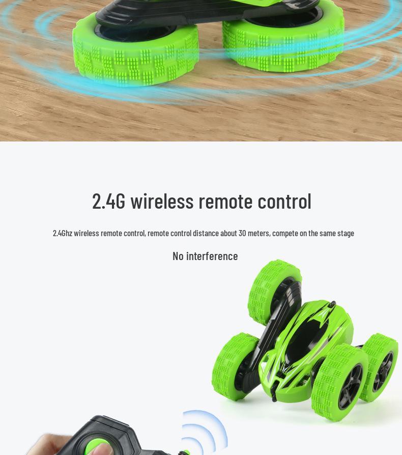 Cross-border Tumbling Double-sided Electric RC Stunt Car Toy for Kids
