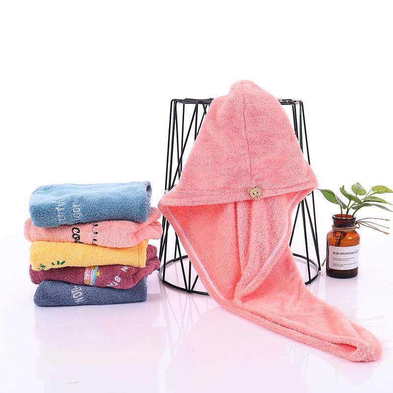 1PC Water Absorbent Quick Dry Hair Cap Bathroom Turban Wrap Hair Drying Cap Soft Super Absorbent
