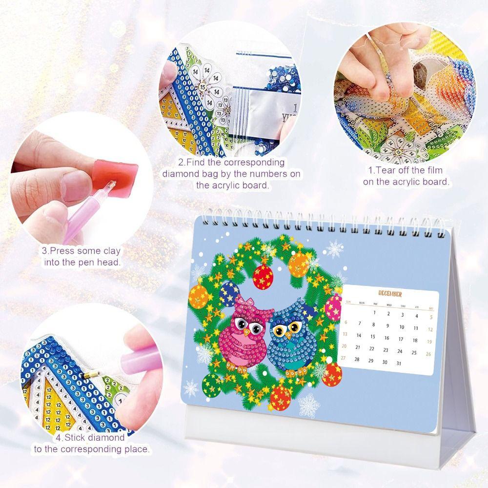 2026 Diamond Art Calendar Painting Art Kit Painting Calendar  For Organizing Goals Appointments