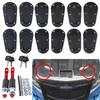 2Pcs Universal Racing Car Hood Pin Engine Bonnet Latch Lock Mount Kit With/Without Lock Key Car Accessorie Black / Carbon