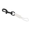 Hand Woven Diving Lanyard Anti Lost Strap Underwater Safety Rope with Stainless Steel Clip White