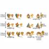 New Earrings Rainbow Color Geometric Drip Earrings Stylish Simple Style Jewelry Women