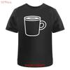 Coffee Mug Cotton T Shirt Ta045813 Vintage Washed Comfortable Slightly Casual Versatile Fashion Breathable Graphic