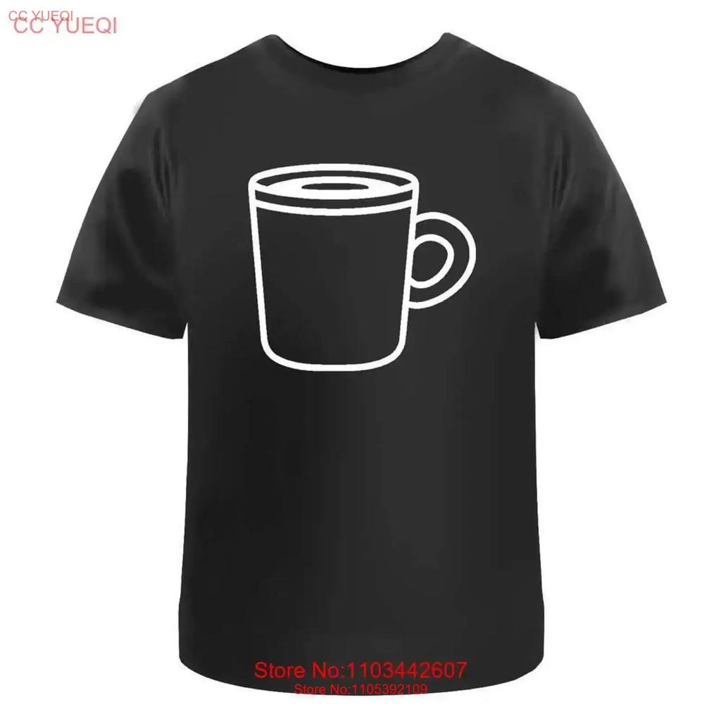 Coffee Mug Cotton T Shirt Ta045813 Vintage Washed Comfortable Slightly Casual Versatile Fashion Breathable Graphic