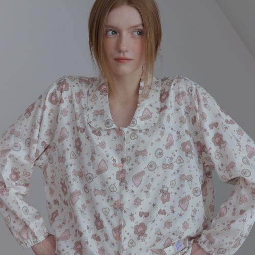 [Muse Mood] 40S Modal Cotton Mini Meringue Cookie Pajamas [Shipped from Korea] 100% Authentic One Size