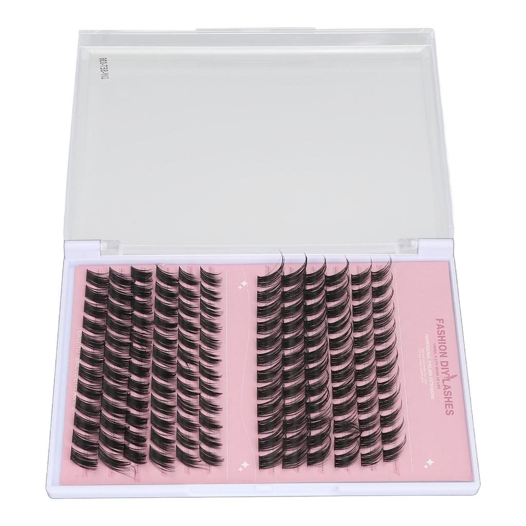 144 Clusters Slant Lash Extensions Kit 10 To 16mm Individual Lash Extensions Kit with 8ml Lash Bond