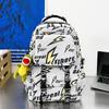 Schoolbag Japanese ins Street Lightning Personality Graffiti Backpack Trendy Cool Handsome Teen Boys Strong Durable Backpack