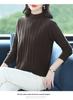 Women's Autumn Winter Wool Sweater: Short Half-High Collar, Knitted, Perfect for Mothers