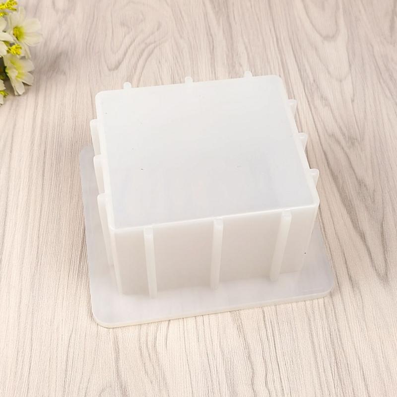 Handicraft Candle Epoxy Silicone Casting Mould Soap Making 3D Casting Mold 4in Square Bread Cake Bakeware DIY Resin Mold