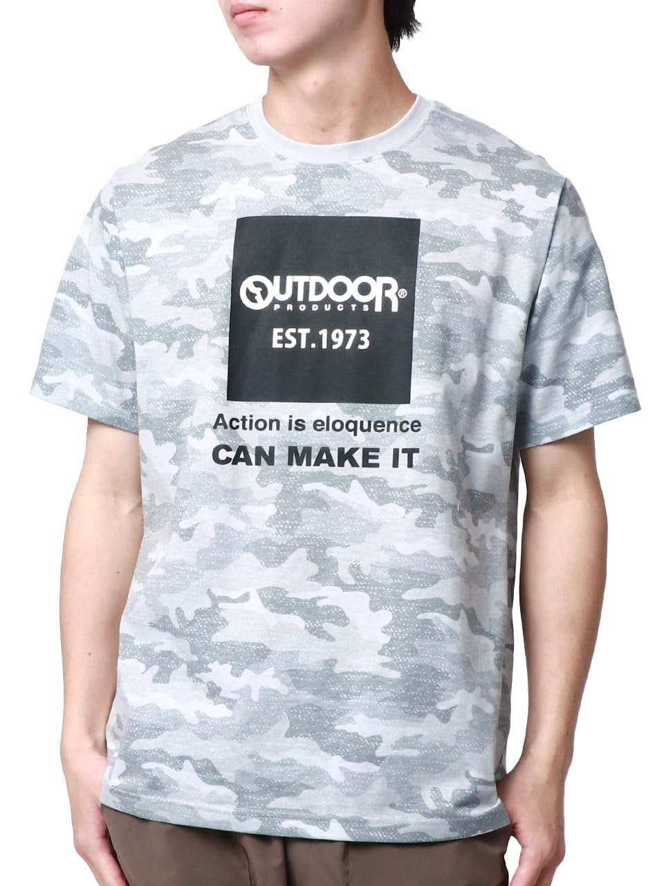 Outdoor Products Men s Short Sleeve Camouflage Logo Print T-Shirt Medium Gray Size L 5740₽