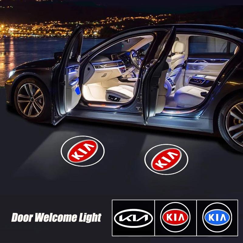 Car Door Welcome Light HD Wireless Projector Lamps Accessories For KIA Rio 4 Ev3 Ev6 Niro Stonic Sportage GT-Line Ceed Picanto Gbnkr30