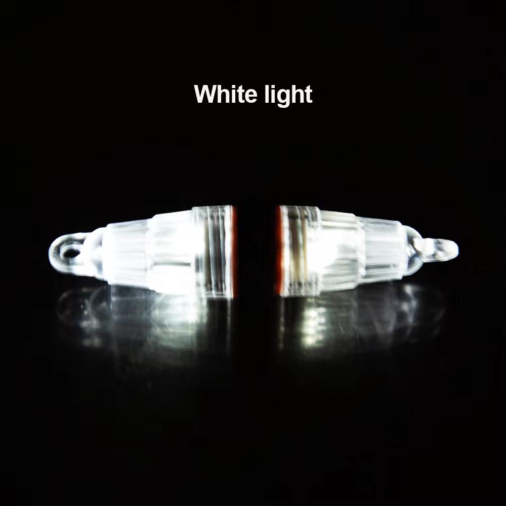 10Pcs/lot 12cm Deep Drop Underwater Fish Attracting Lure LED Fishing Red Blue Green White Flash Light Bait Multicolor