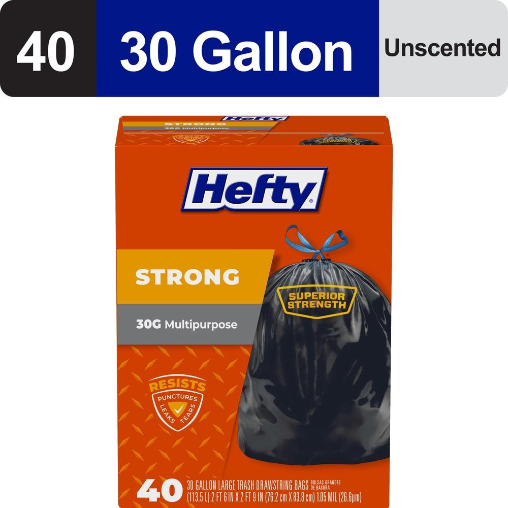 

Strong Large Trash Bags 30 Gallon Heavy Duty Drawstring Unscented Puncture Resistant Multipurpose Black Garbage Bags 40 Count United States