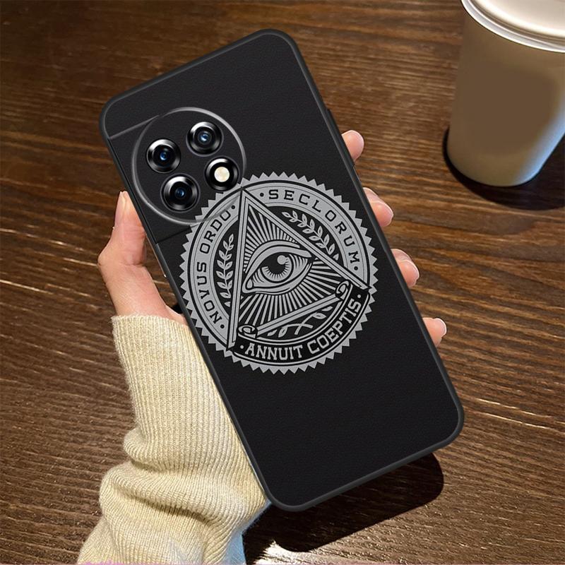 Freemasonry Logo Symbol For OnePlus 15R 13 12 11 9 Pro 12R 13R 10T 13T Case For OnePlus Nord 5 CE 2 3 4 Lite N20 N30