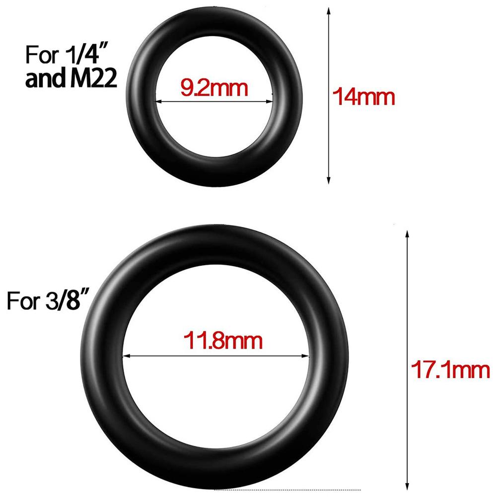 40Pcs/Set 1/4 for M22 + 3/8 O-Rings For Pressure Washer Hose Quick Disconnect Oil Sealing Gasket Automobile Sealing