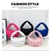 Chic Mini Borsa a Mano Pieghettata Nuvola - Nuovo alla Moda Design in Cotone Piuma
