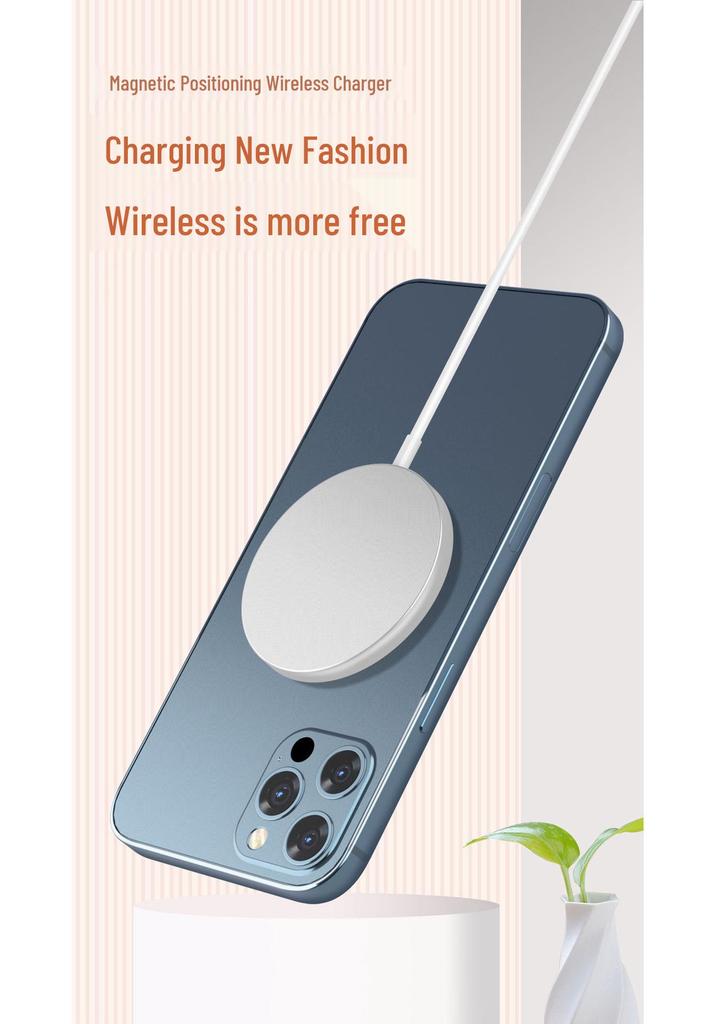 Compatible with Apple 12-16 MagSafe, Fast 15W Magnetic Wireless Charger, N52 Enhanced