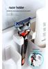 Punch-Free Wall-Mounted Bathroom Toothbrush & Toothpaste Holder Set