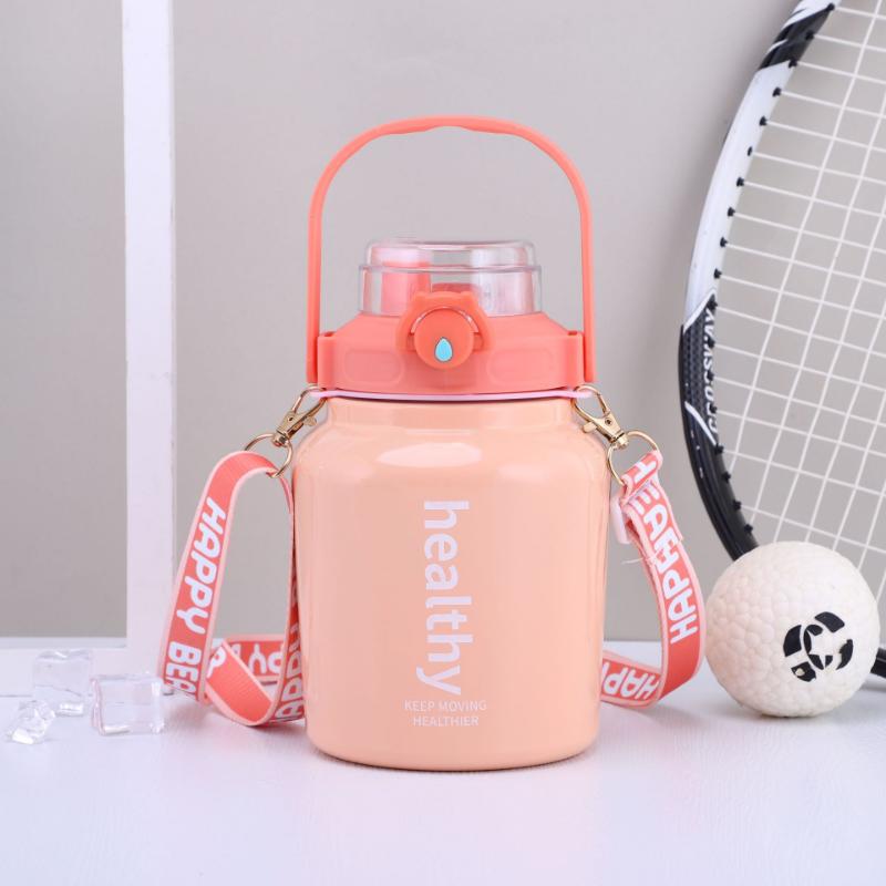 Large Capacity Water Cup Thermos Cup 1000ml Vacuum Flasks Portable Stainless Steel Thermos Cup Water Bottle Travel Tea Mug Office Thermos Cup