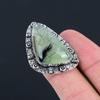 Natural Moss Prehnite Gemstone Promise Green Ring Size 7 925 Sterling Silver