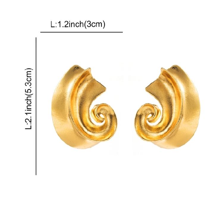 Spirals Ear Studs Irregular Shape Statement Earrings Eye Catching Ear Accessories