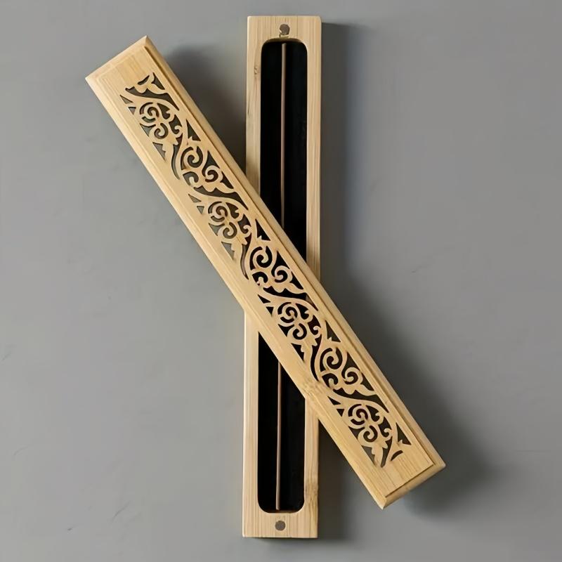 1 st rökelsehållare, rökelsepinnehållare i trähantverk för heminredning, Halloween, höstfestivaler, jul, vinter