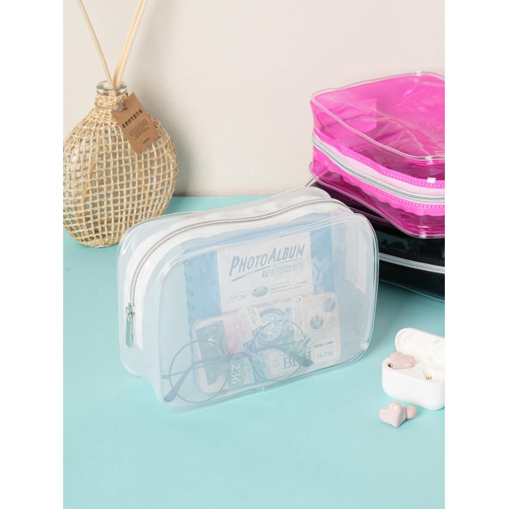 

Daiso Прозрачный квадратный мешочек, средний Pink