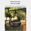 Cast Iron Dutch Oven With Wooden Cover Flat Bottom Design Single Non-coated Non-stick Pan Cast Iron Dutch Oven For Outdoor