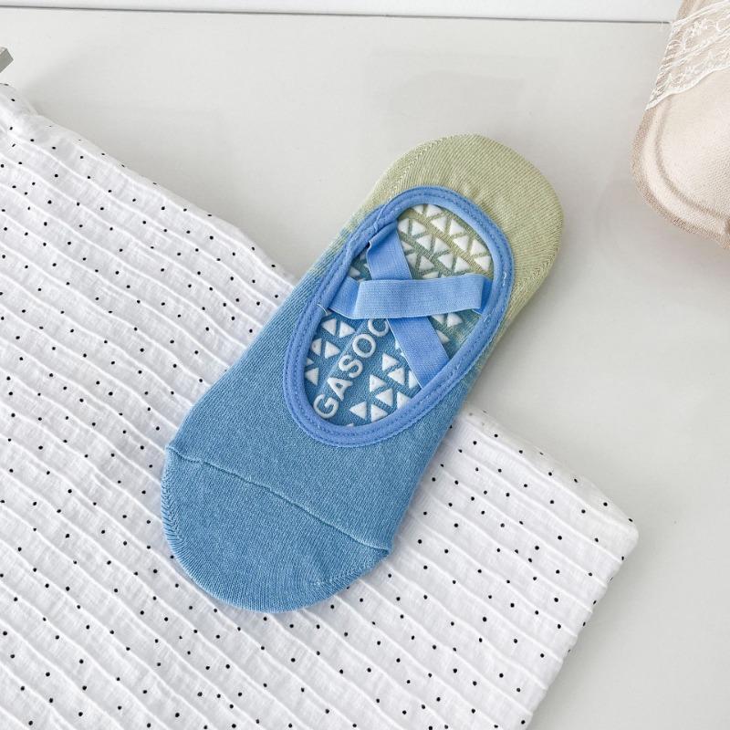 

Gradient Yoga Socks, Professional Pilates Indoor Fitness Sports Socks, Women s Silicone Anti-slip, Sweat-absorbing, Silent 1 pair зелений/синій