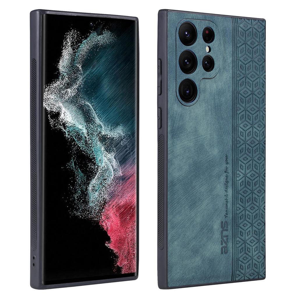 For Samsung Galaxy S24 Ultra Cell Phone Case Imprint PU Leather+TPU Drop-proof Cover