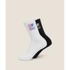 Gymshark Running Graphic Crew Socks 2pk Gs White Gs Black I2c7j Wb86