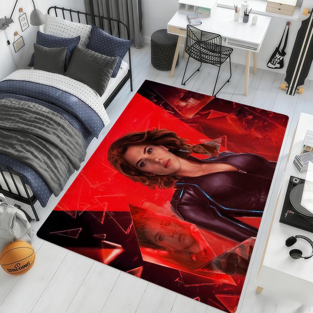 movie cool art b-Black w-Widow ml hogar Bedside Rug Kitchen Bath Floor Mat Hallway Balcony Carpet Entrance Doormat Decor Home