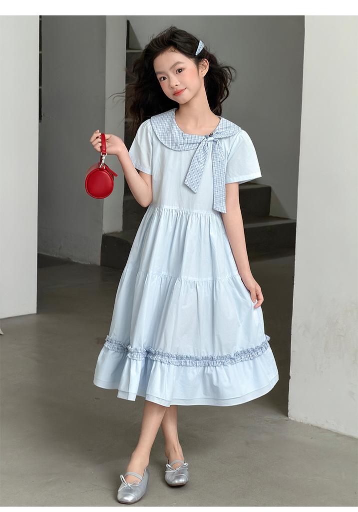 Girls' Summer Dress 2026 New Style Children's Elegant Girls' Summer Girls' Summer Girls' Beautiful Girls' Skirt