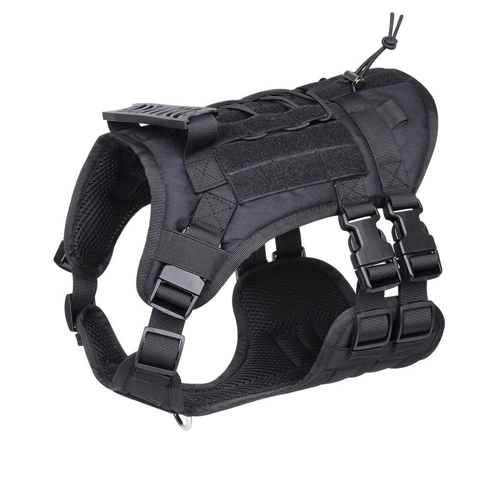 Wear-resistant Tactical Chest Strap Outdoor Waterproof Explosion-proof Punching Traction Rope Medium Large Working Dogs Training Vest with Handle