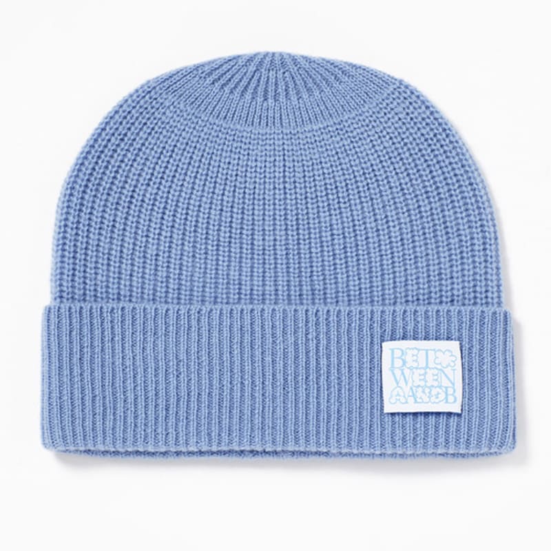 Between A and B Bubble Label Cashmere Wool Blended Beanie_3 Colors