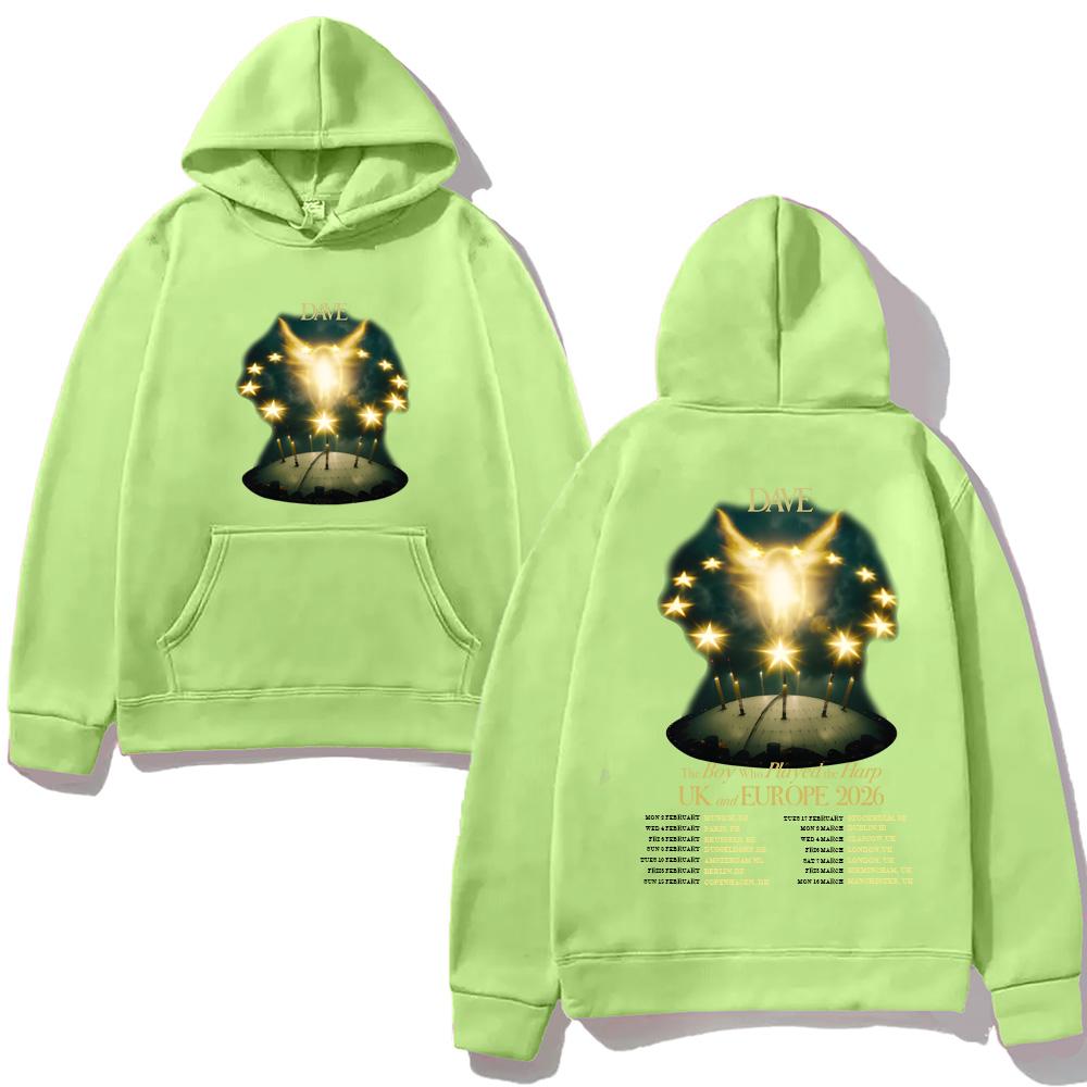 Dave The Boy Who Played The Harp New Album Tour 2026 Hoodie Graphic Print Sweatshirt Popular Clothing Sudaderas Unisex Pullovers