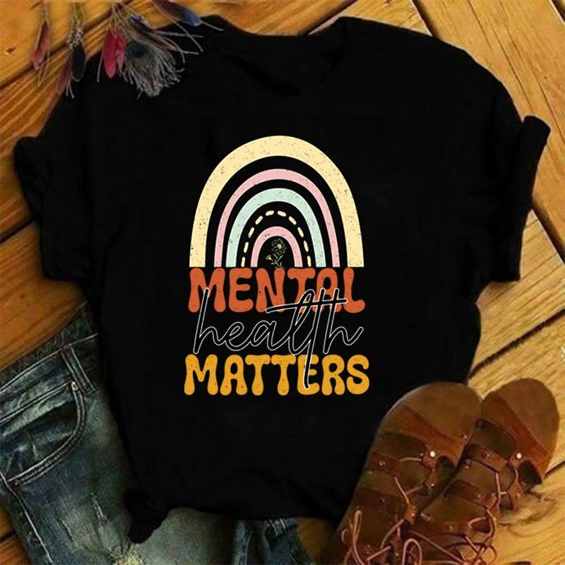 Sănătatea mintală contează Tricou Bărbați Femei Tricou Haine Cosplay Streetwear Tricou Mărimi Mari Topuri