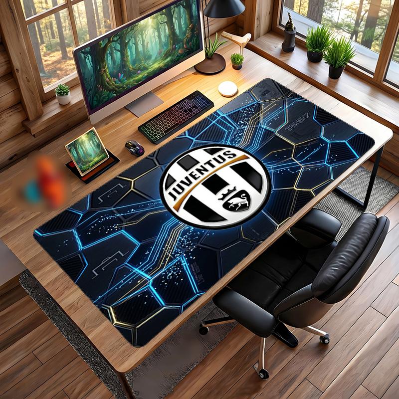 Duża Podkładka pod Mysz z Nadrukiem Juventus FC, Antypoślizgowa Miękka Gumowa Mata na Biurko do Gier dla Biura Laptopa Komputera Dekoracja