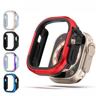 Metallgehäuse für Apple Watch Ultra 49 mm Zubehör Schutz TPU Stoßstange gehärtet iwatch Serie 8 7 6 se 45 mm 41 mm 44 mm 40 mm Abdeckung