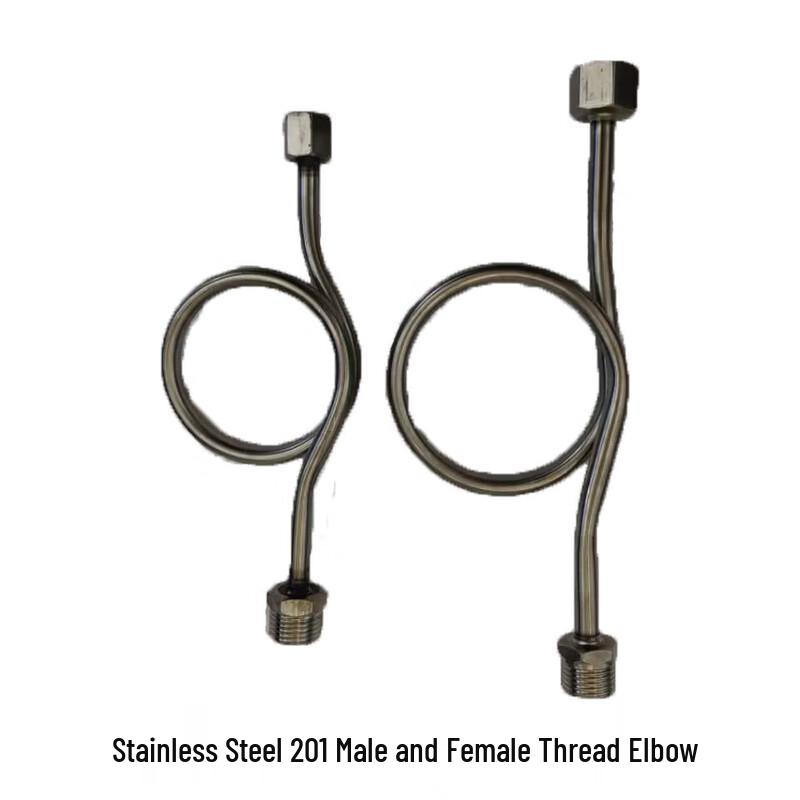 OIMG Stainless Steel Pressure Gauge Buffer Elbow
