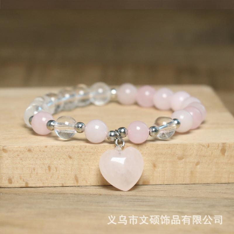 Бирюзовый браслет с бусинами и подвеской-сердечком – Изящное серебряное украшение, Подарок для женщин, Защита любви