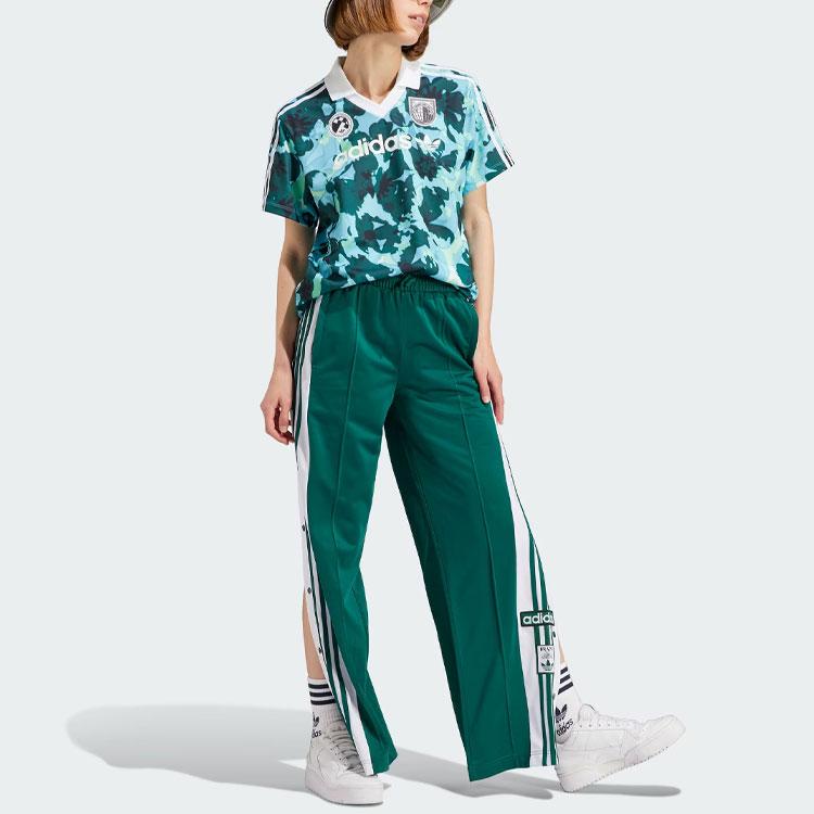 Adidas Originals Trefoil Allover Print Floral Jersey Sports T-Shirt Women Tops Forest-Green IR9809