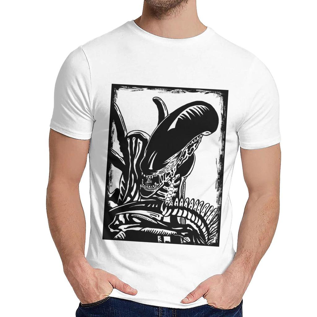 Alien Vs Predator Tee Alien Covenant Men Awesome Natural Cotton T Shirt Crewneck