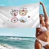 Cute M-Maltese Bath Towel Microfiber Soft Water Absorbing Breathable For Girl Kids Decorative Cartoon Beach Towel